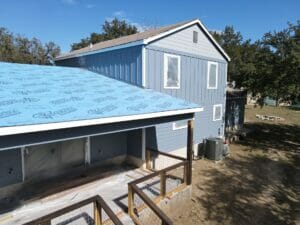 roof replacement in progress