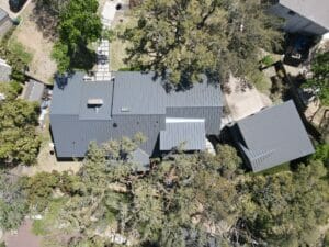 Aerial view of large home